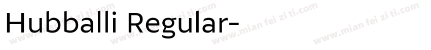 Hubballi Regular字体转换